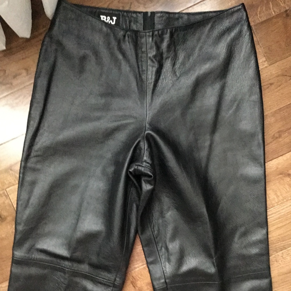 High Rise Leather Pants - Picture 2 of 11